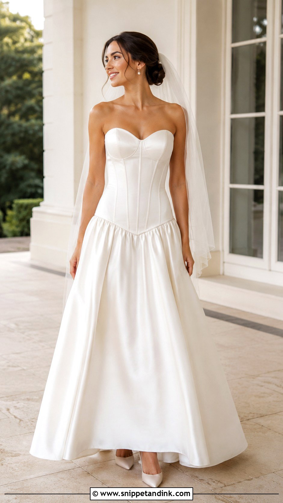 Drop Waist A Line Wedding Dress - Snippet and Ink - 20 Drop Waste Wedding Dress Ideas