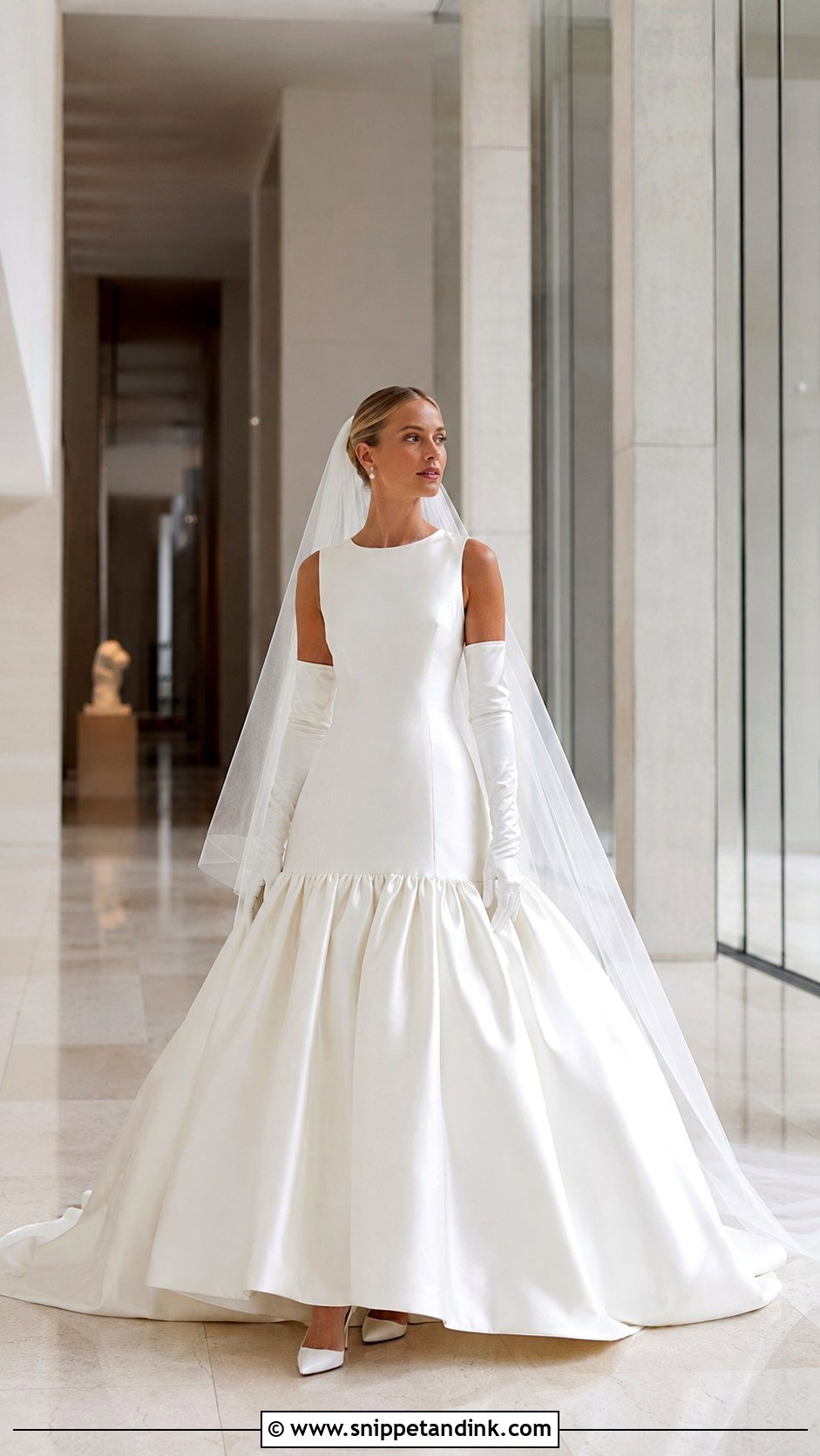 Drop Waist Autumn Wedding Dress - Snippet and Ink - 20 Autumn Wedding Dress the Bride Ideas