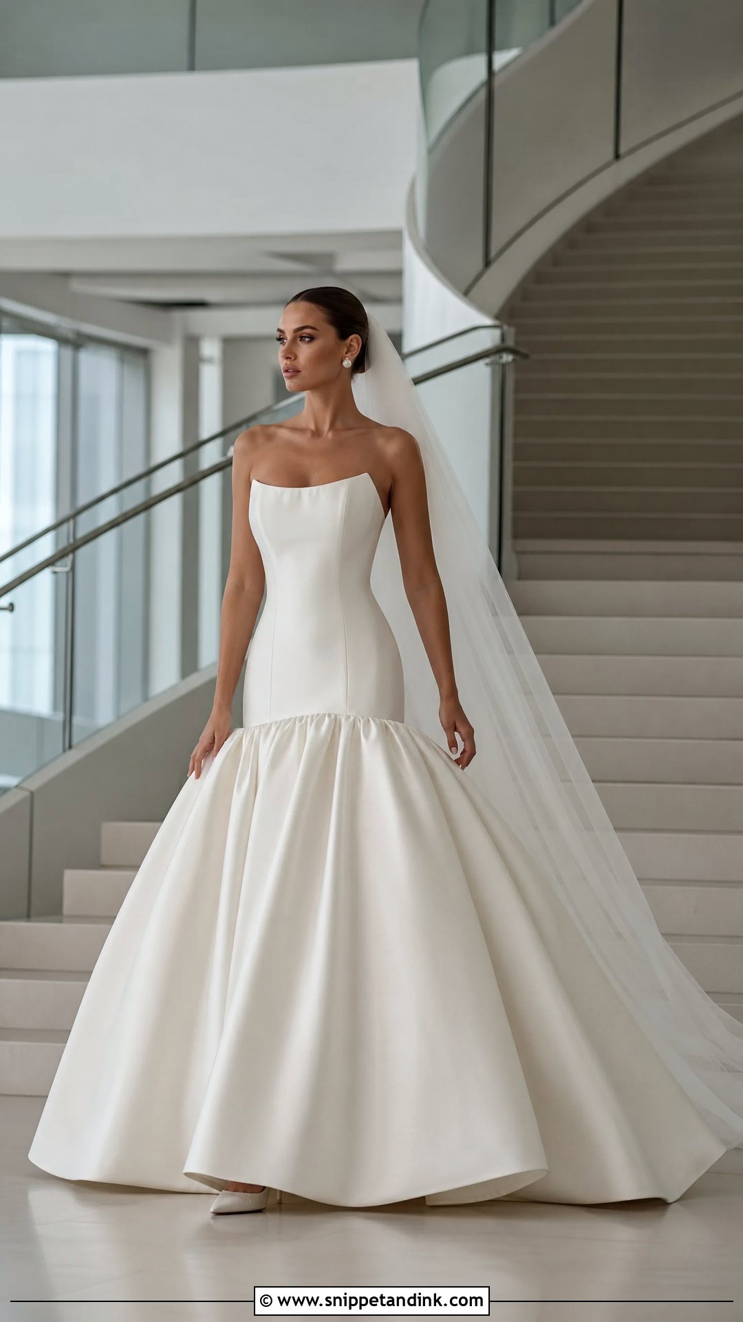 Drop Waist Ball Gown Strapless Wedding Gown - Snippet and Ink - 20 Strapless Wedding Gown Ideas
