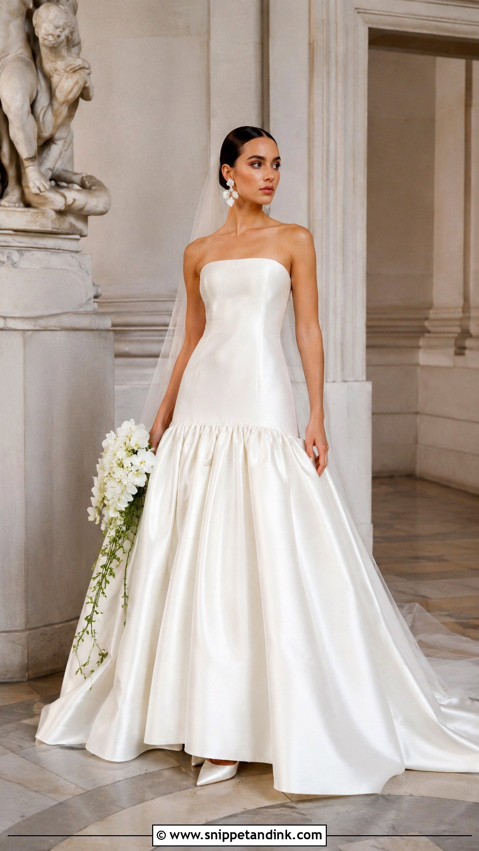 Drop Waist Ball Gown Wedding Dress - Snippet and Ink - 20 Ball Wedding Dress Ideas