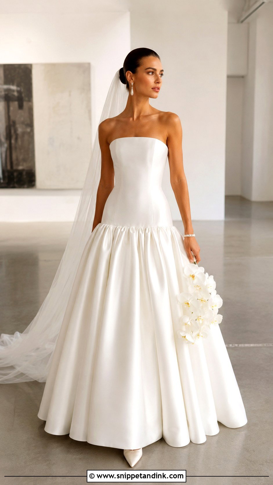 Drop Waist Ball Gown Wedding Dress - Snippet and Ink - 20 Elegant Ball Gown Wedding Dress Ideas