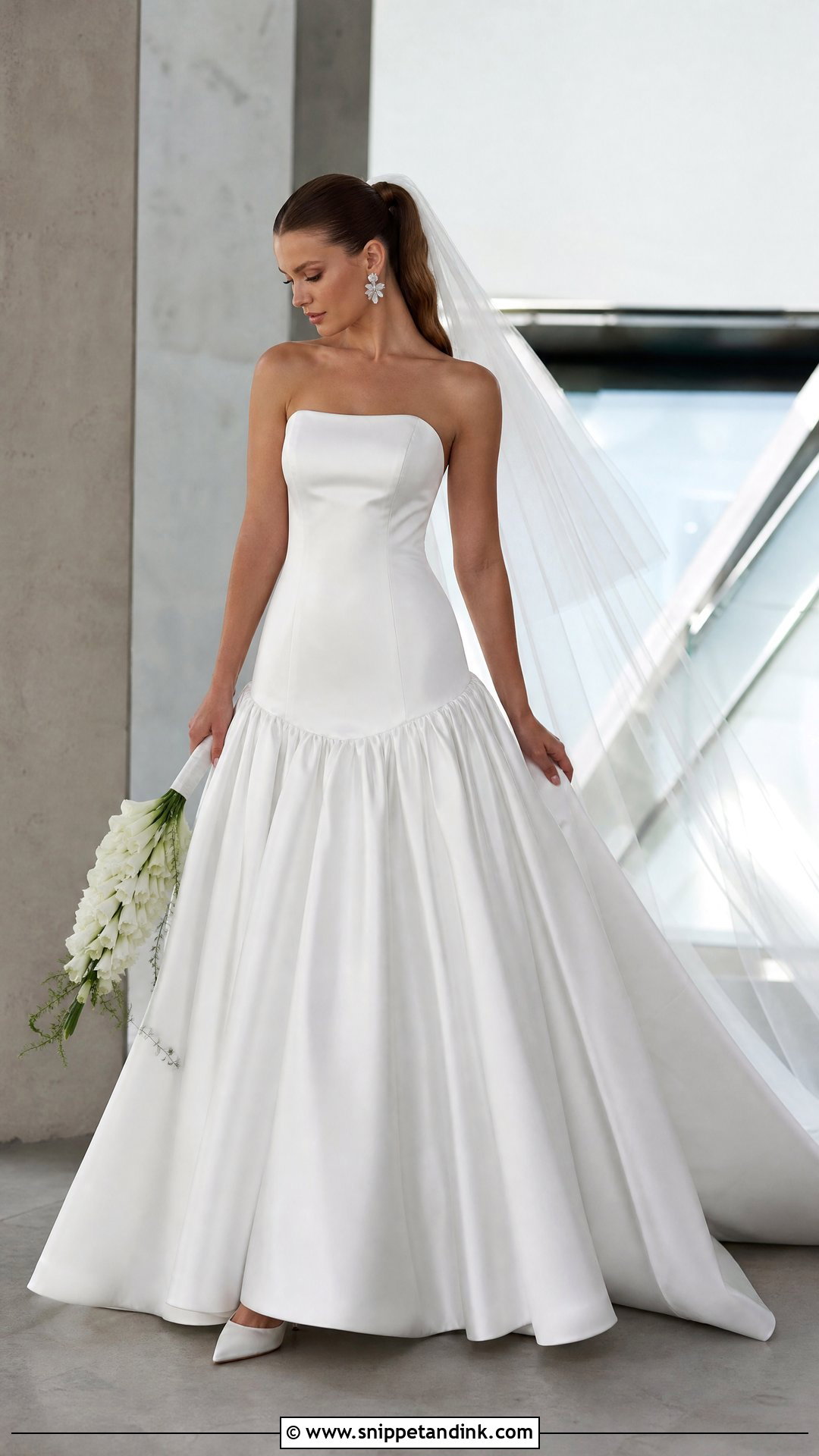 Drop Waist Ball Gown Wedding Dress - Snippet and Ink - 20 Simple Ball Gown Wedding Dress Ideas