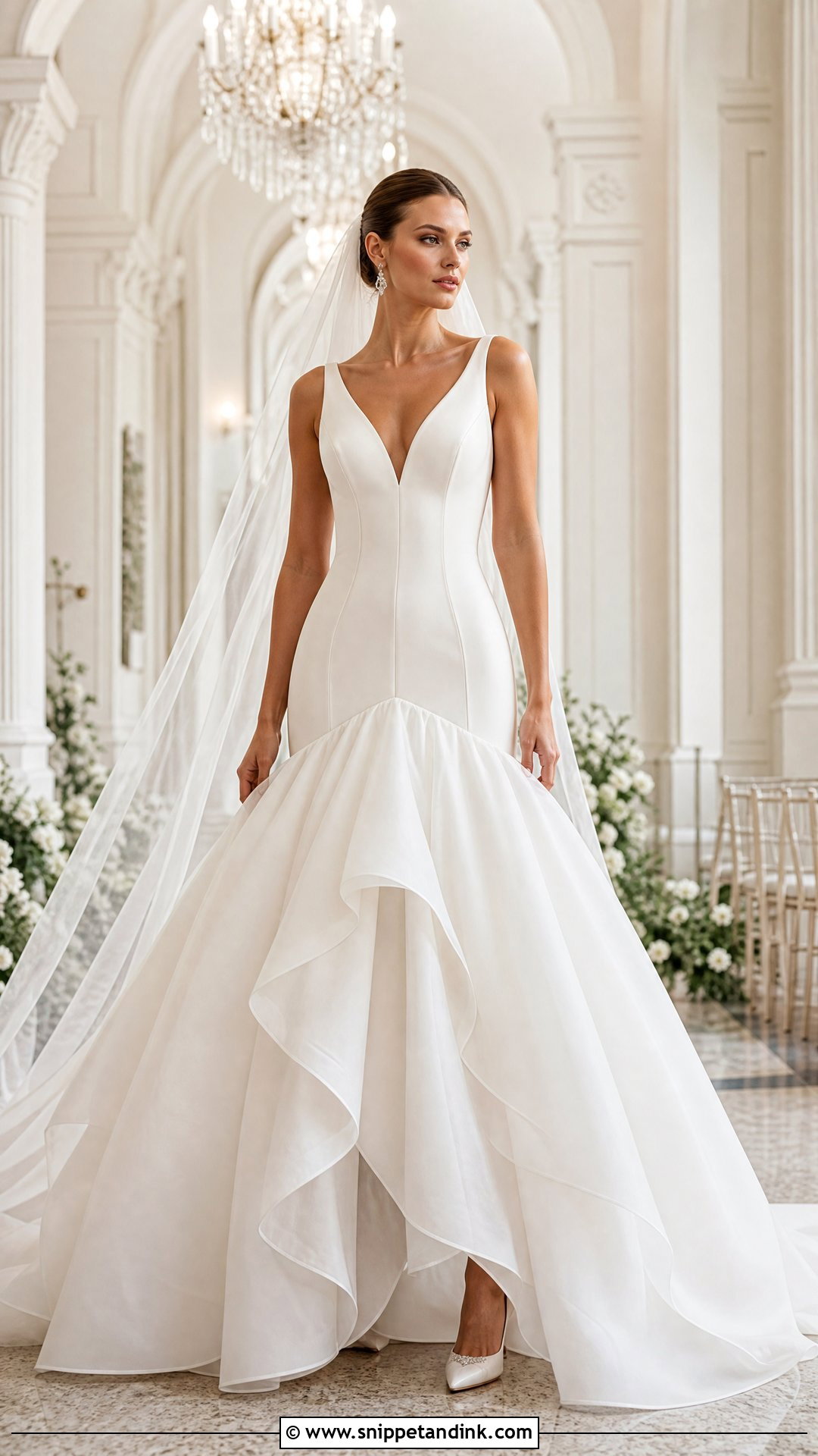 Drop Waist Ball Gown Wedding Dress - Snippet and Ink - 20 Wedding Dresses for Inverted Triangle