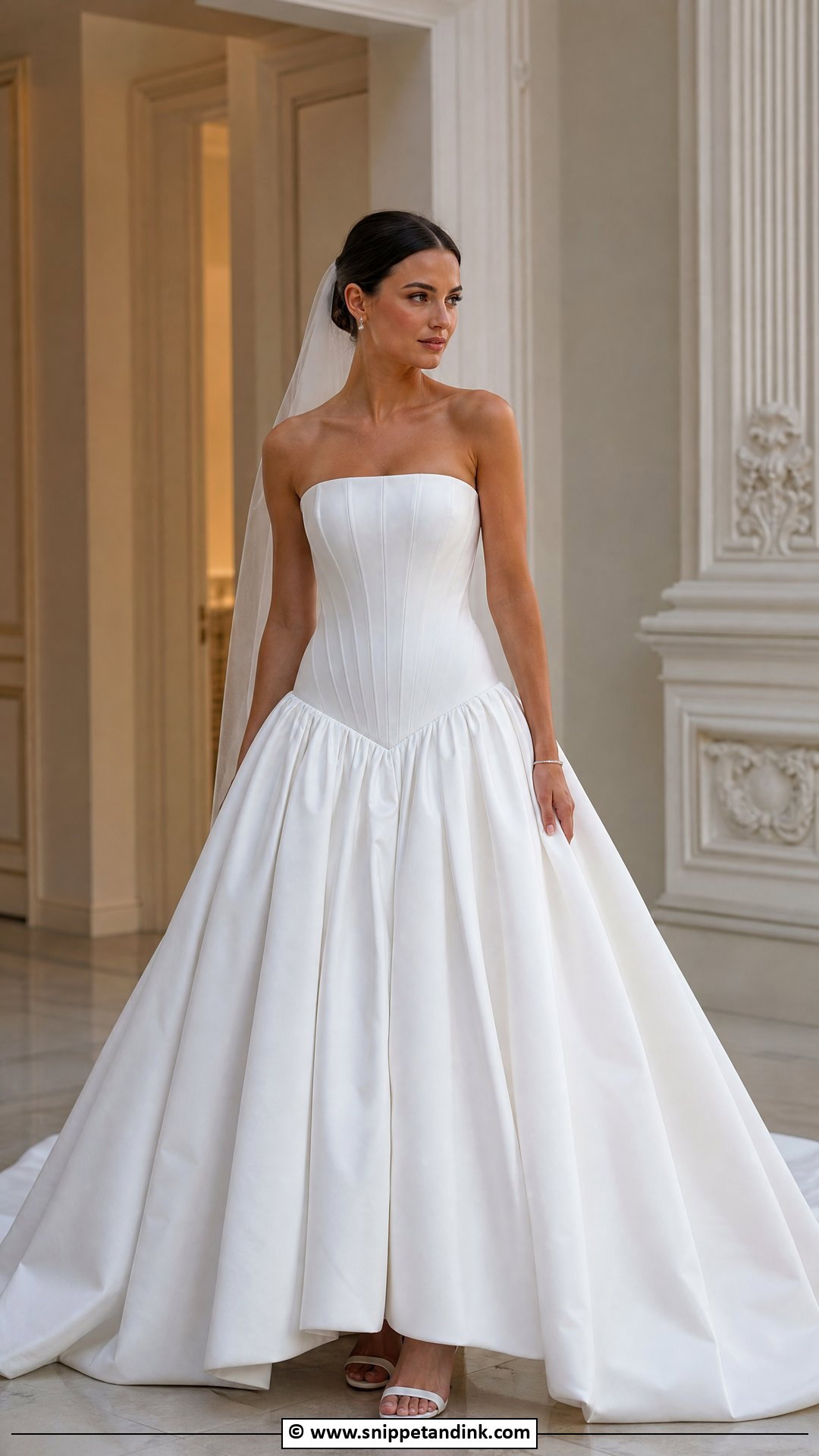 Drop Waist Ball Gown Wedding Dress - Snippet and Ink - 35 Ball Gown Wedding Dress Ideas
