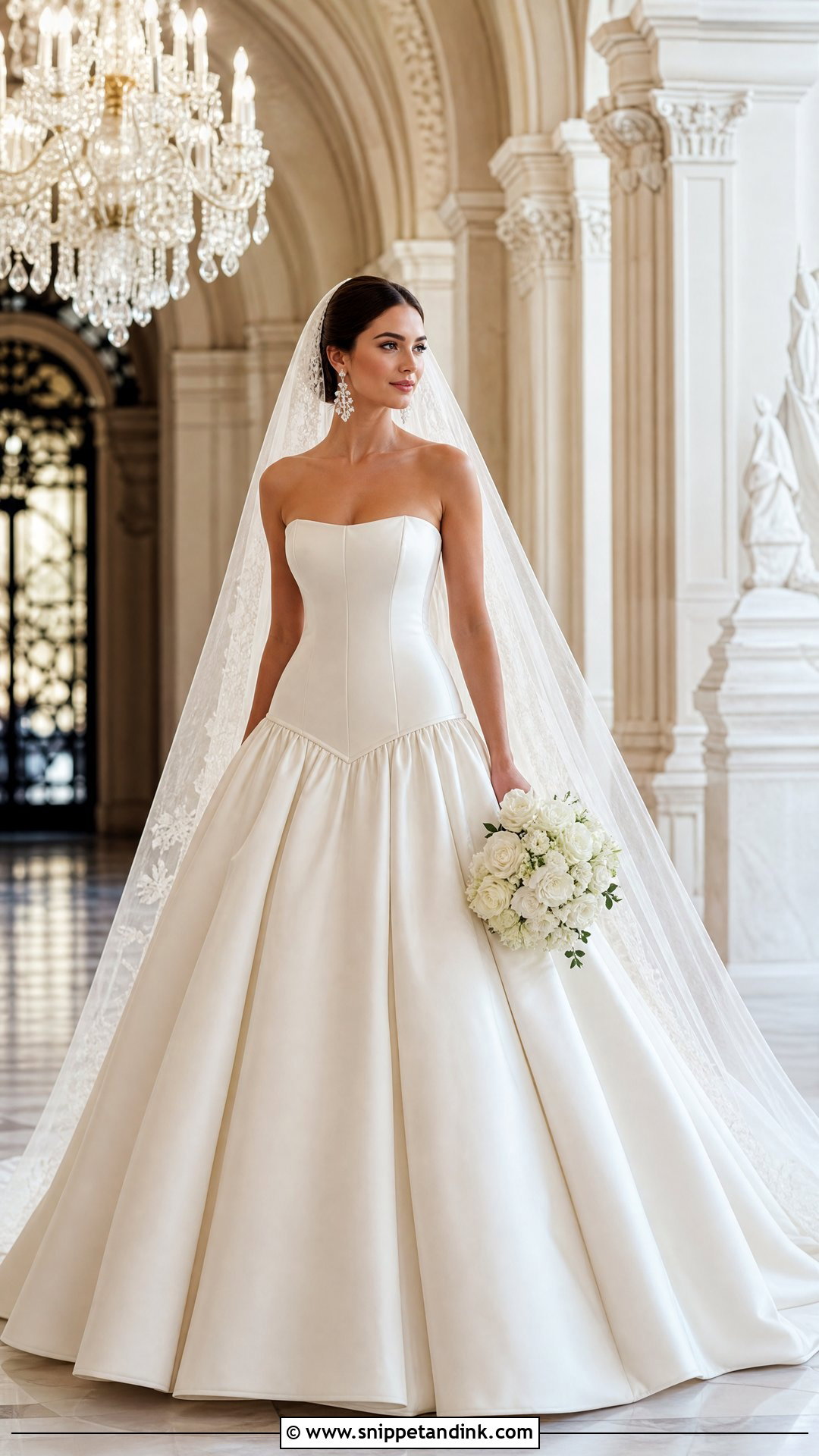 Drop Waist Ball Gown Wedding Gown - Snippet and Ink - 25 Dropwaist Wedding Gown Ideas