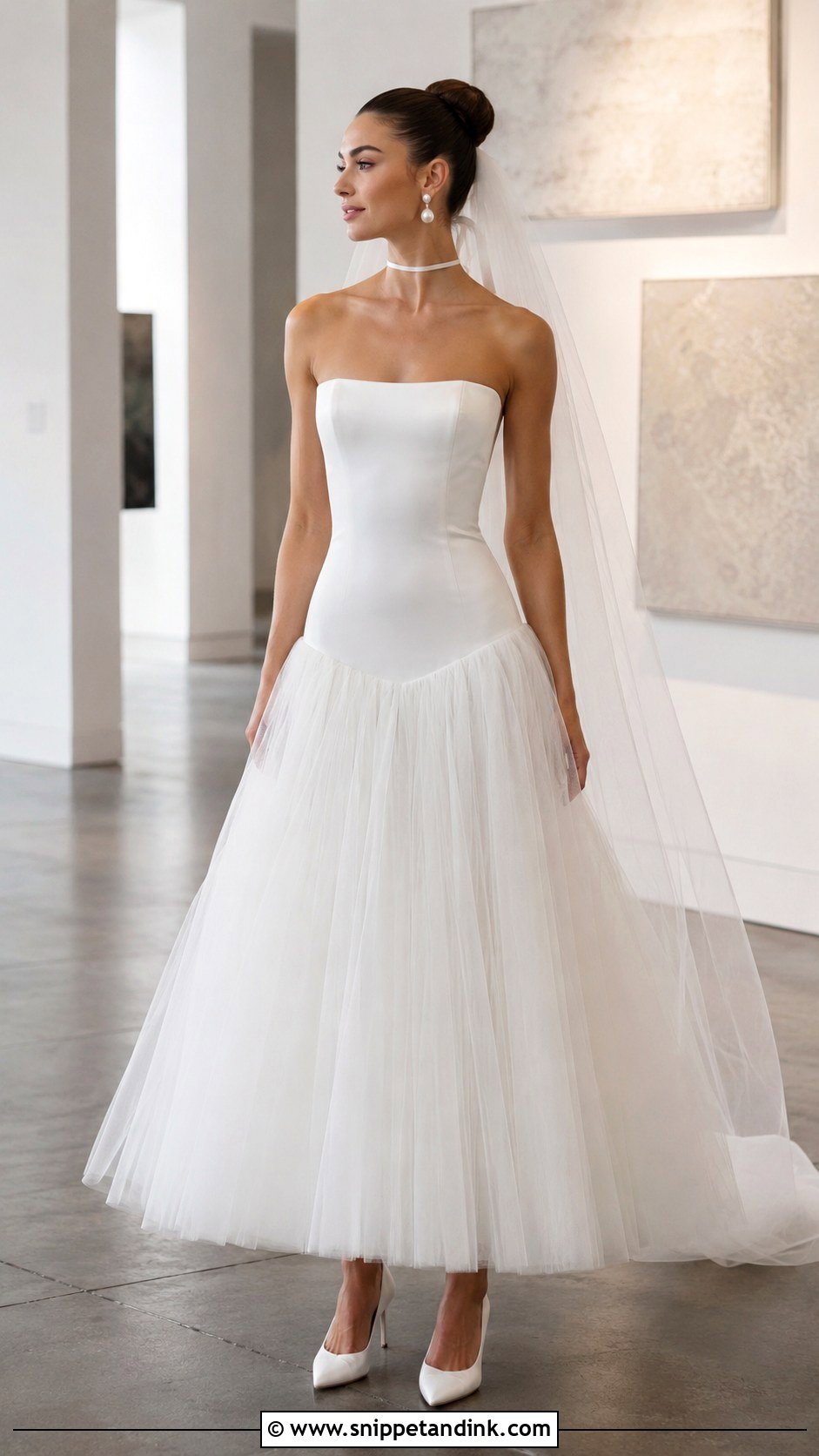 Drop Waist Ballerina Wedding Dress - Snippet and Ink - 20 Ballerina Wedding Dress Ideas