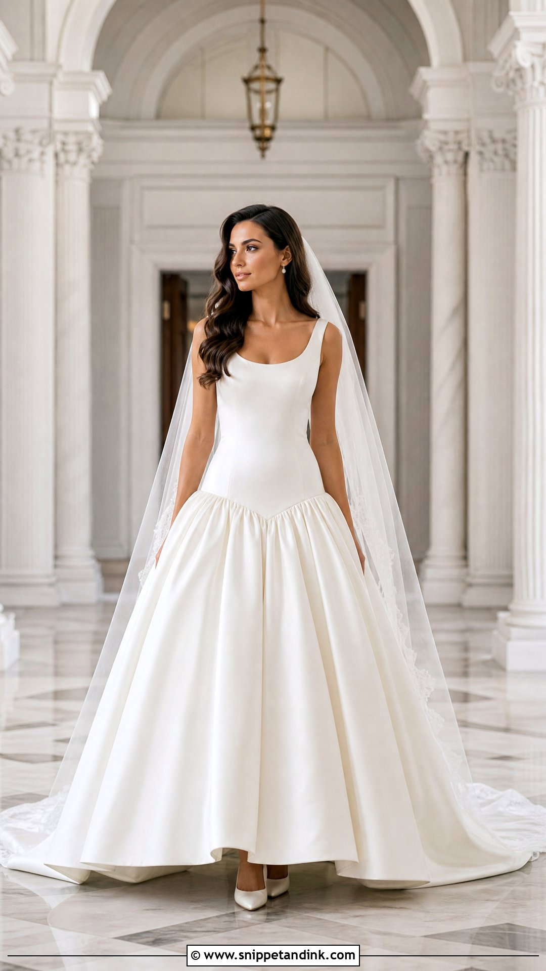 Drop Waist Ballgown Wedding Dress - Snippet and Ink - 20 Simple Ballgown Wedding Dress Ideas