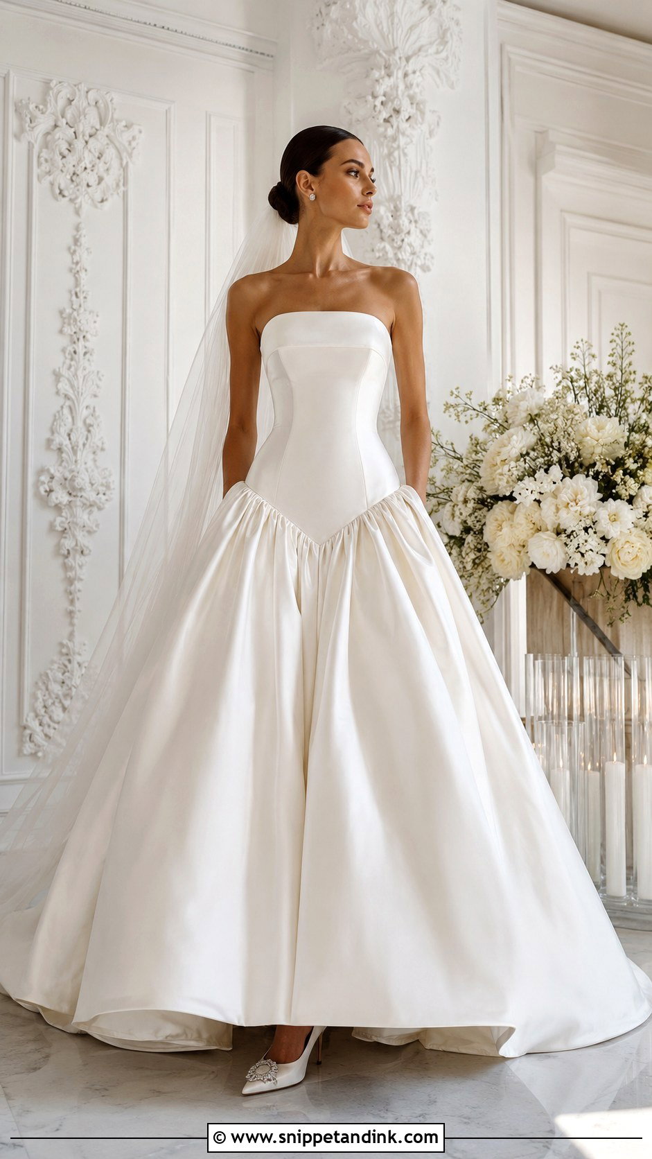 Drop Waist Ballgown Wedding Dress - Snippet and Ink - 25 Ballgown Wedding Dresses