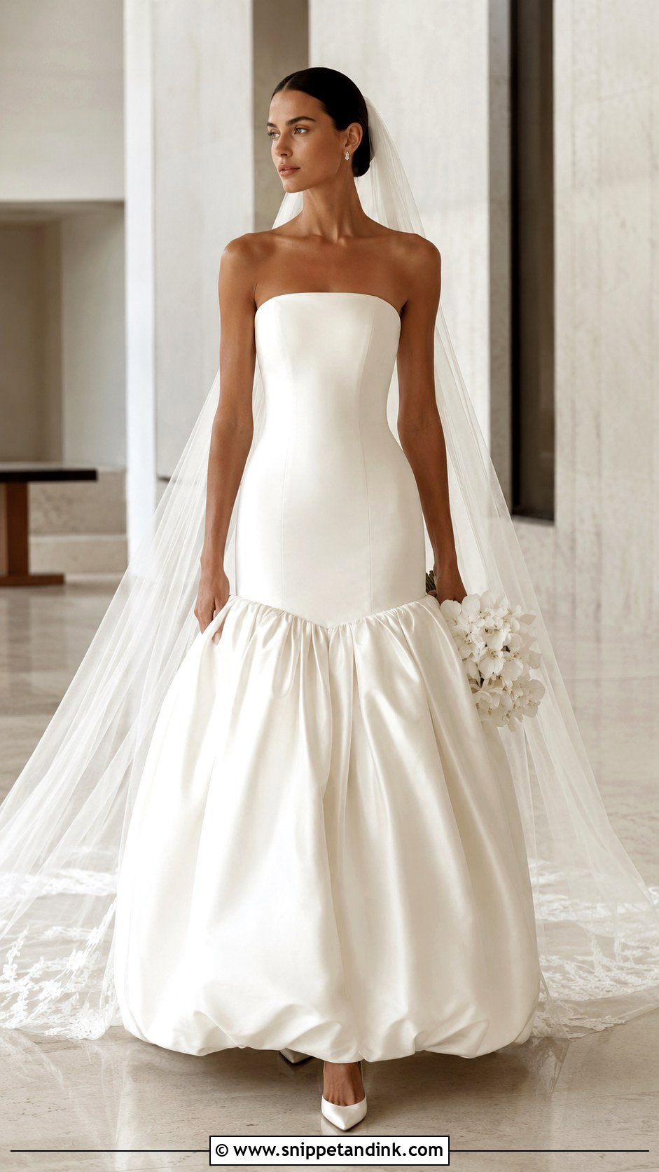 Drop Waist Balloon Wedding Dress - Snippet and Ink - 20 Balloon Wedding Dress Ideas