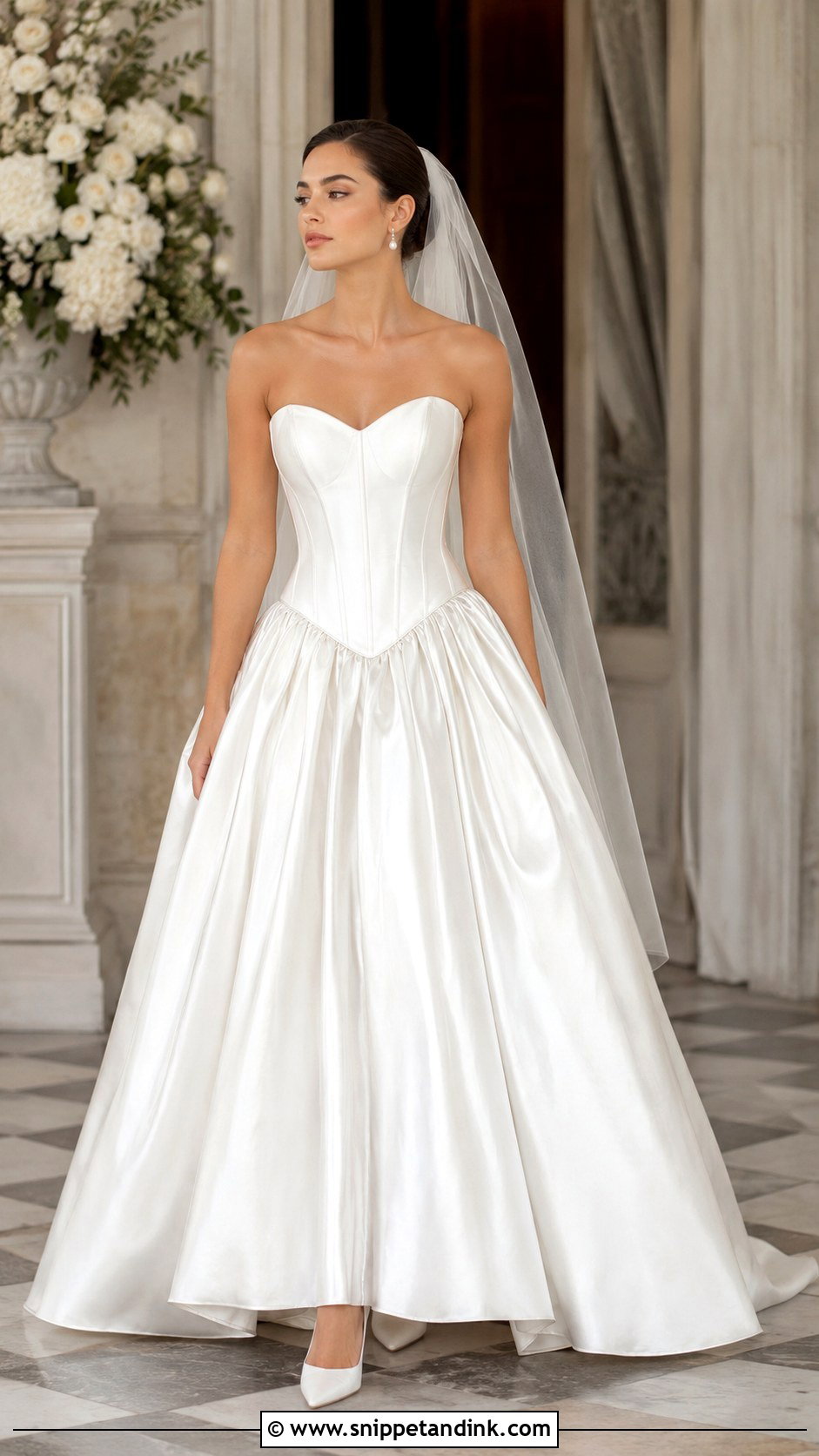 Drop Waist Basque Wedding Dress - Snippet and Ink - 25 Drop Waist Wedding Dresses