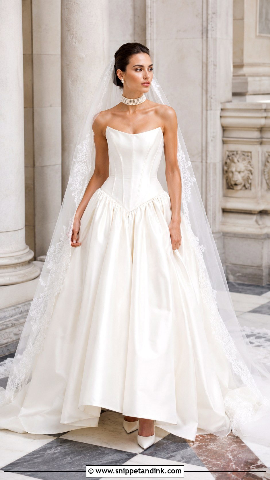 Drop Waist Basque Wedding Dress - Snippet and Ink - 25 Dropped Waist Wedding Dress Ideas