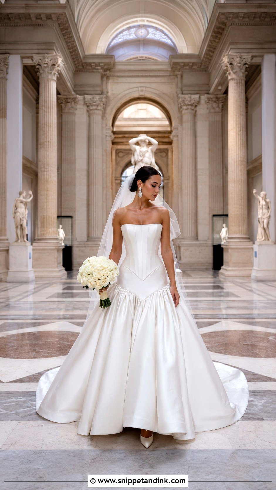 Drop Waist Basque Wedding Dress - Snippet and Ink - 20 Elegant Luxury Wedding Dress Ideas
