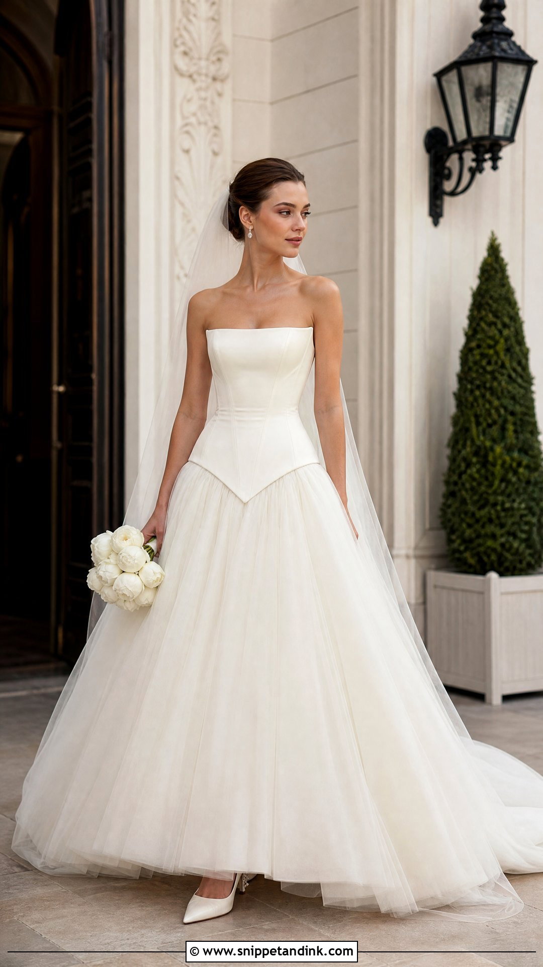 Drop Waist Basque Wedding Gown - Snippet and Ink - 25 Dropwaist Wedding Gown Ideas