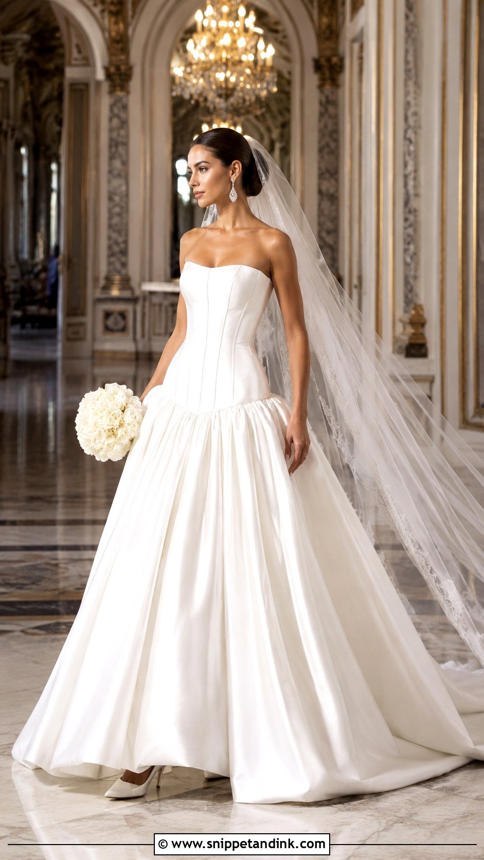 Drop Waist Black Tie Wedding Dress - Snippet and Ink - 25 Dropped Waist Wedding Dress Ideas
