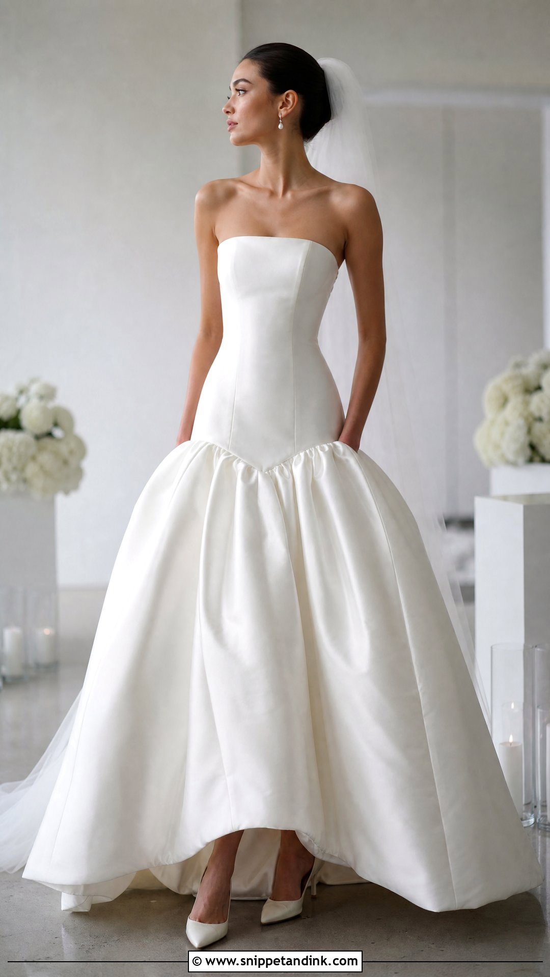 Drop Waist Bridal Ball Gown - Snippet and Ink - 25 Bridal Ball Gown Ideas