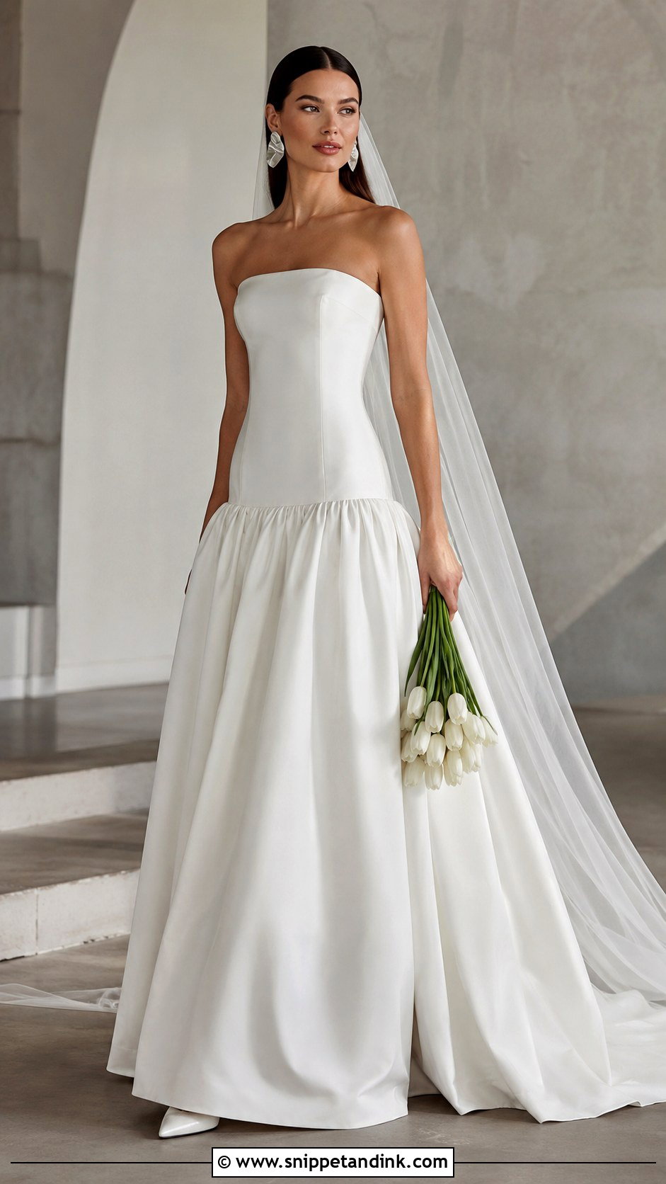 Drop Waist Bridal Dress - Snippet and Ink - 20 Bridal Dress Aesthetic Ideas