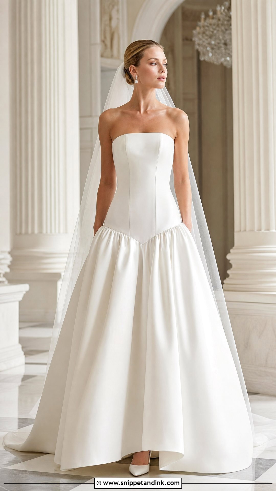 Drop Waist Bridal Gown - Snippet and Ink - 25 Elegant Bridal Gown Ideas
