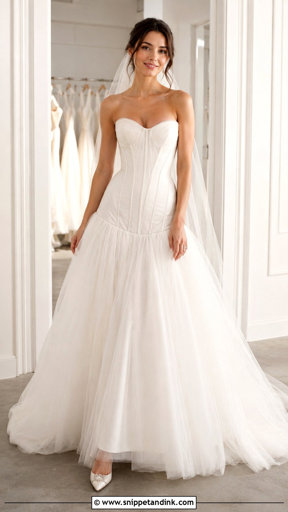 Drop Waist Bridal Gown - Snippet and Ink - 25 Bridal Gown Styles