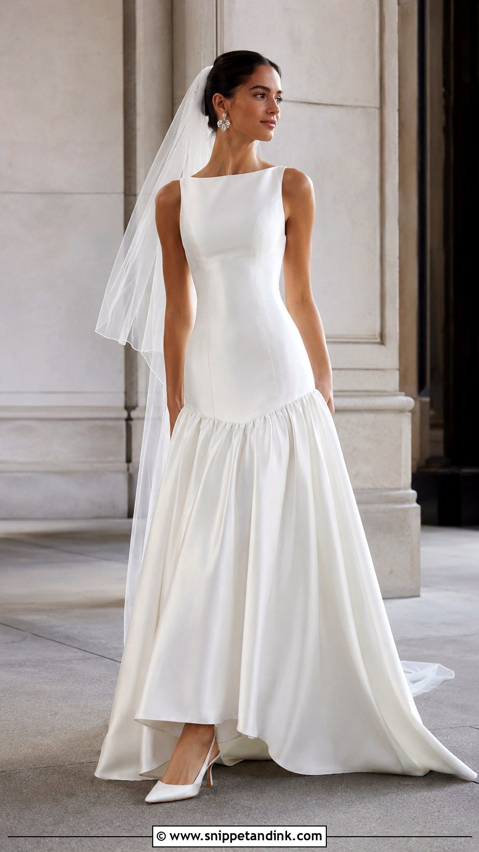 Drop Waist Bridal Gown - Snippet and Ink - 20 Contemporary Bridal Ideas