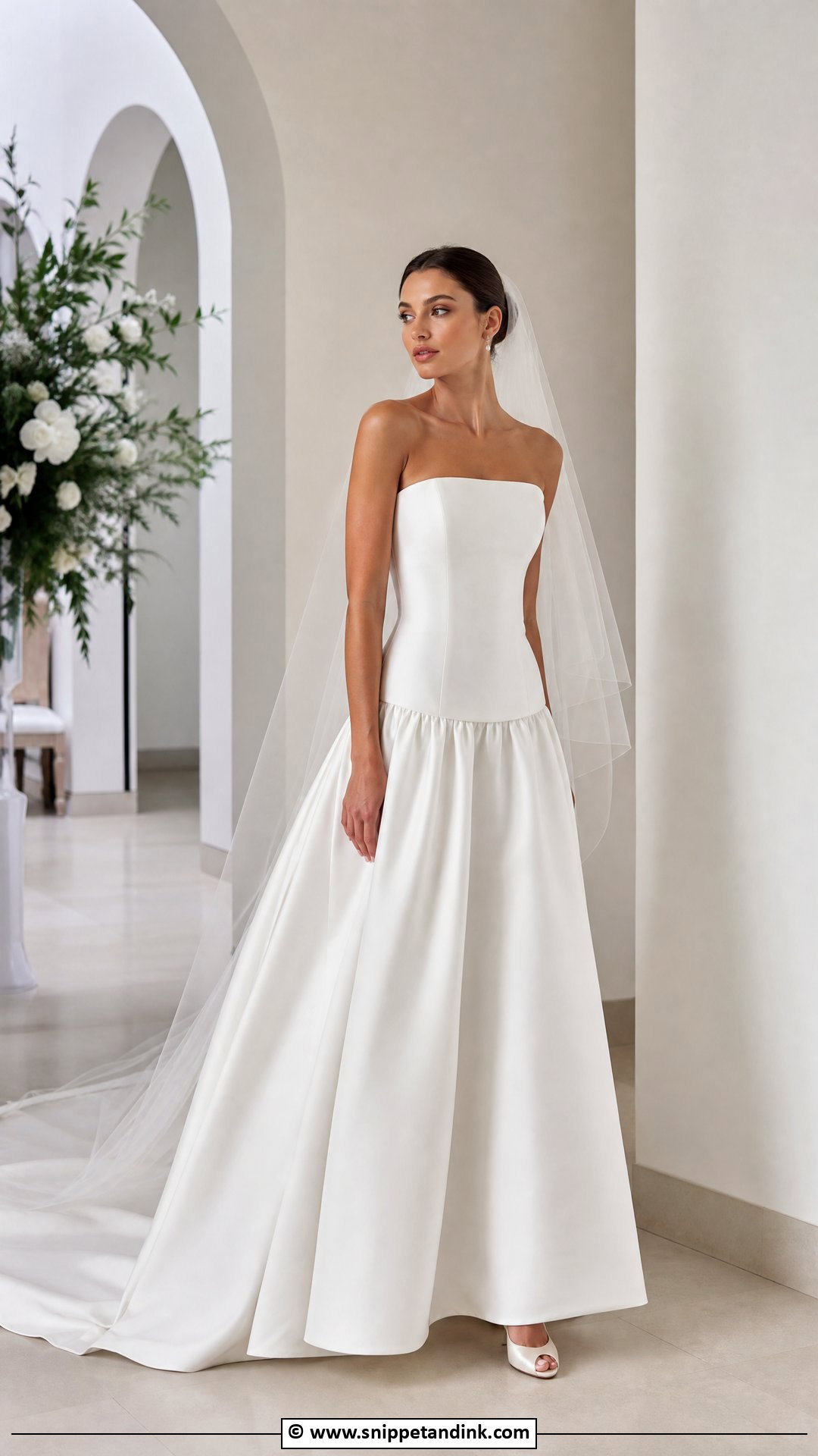 Drop Waist Bridal Gown - Snippet and Ink - 35 Bridal Gowns
