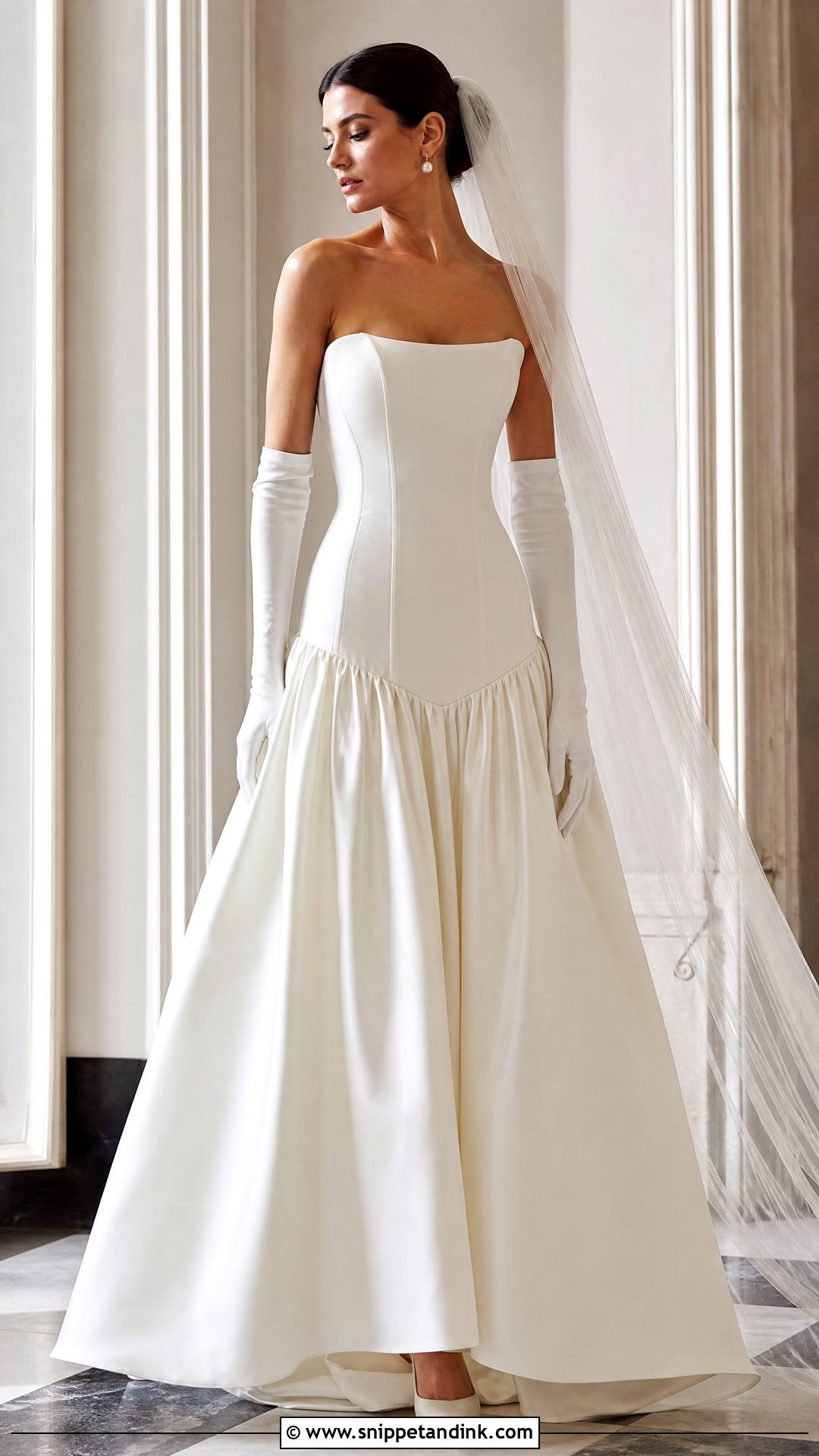 Drop Waist Bridal Wedding Dress - Snippet and Ink - 25 Bridal Wedding Dresses