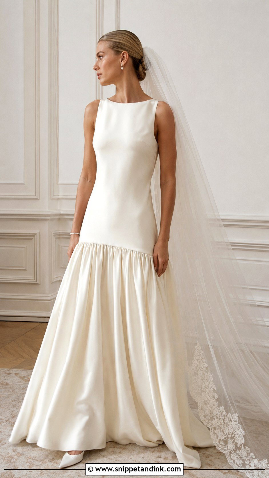 Drop Waist Bridal Wedding Outfit - Snippet and Ink - 30 Bridal Wedding Outfits