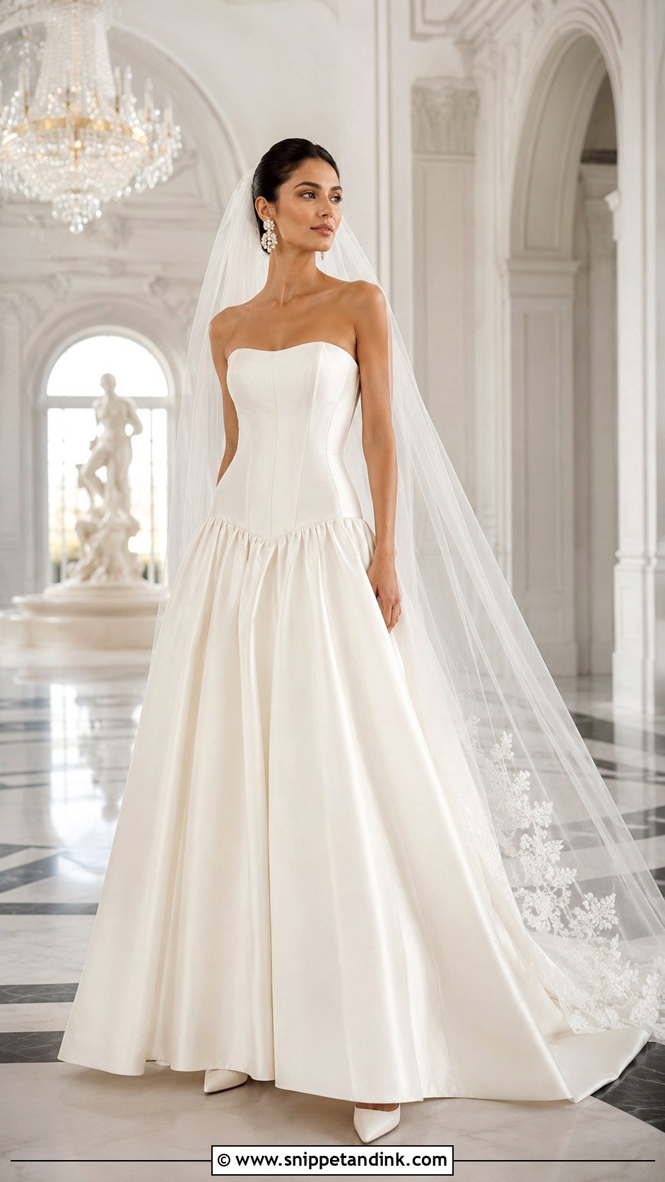 Drop Waist Bride Gown - Snippet and Ink - 25 Bride Gown Design Ideas