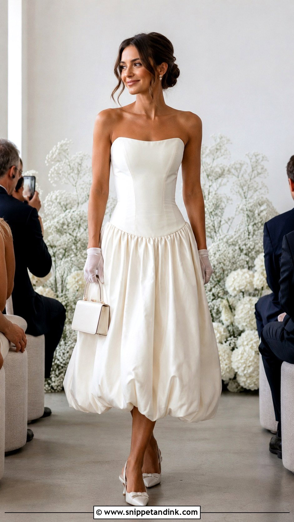 Drop Waist Bubble Hem Wedding Dress - Snippet and Ink - 20 Extra Wedding Dresses