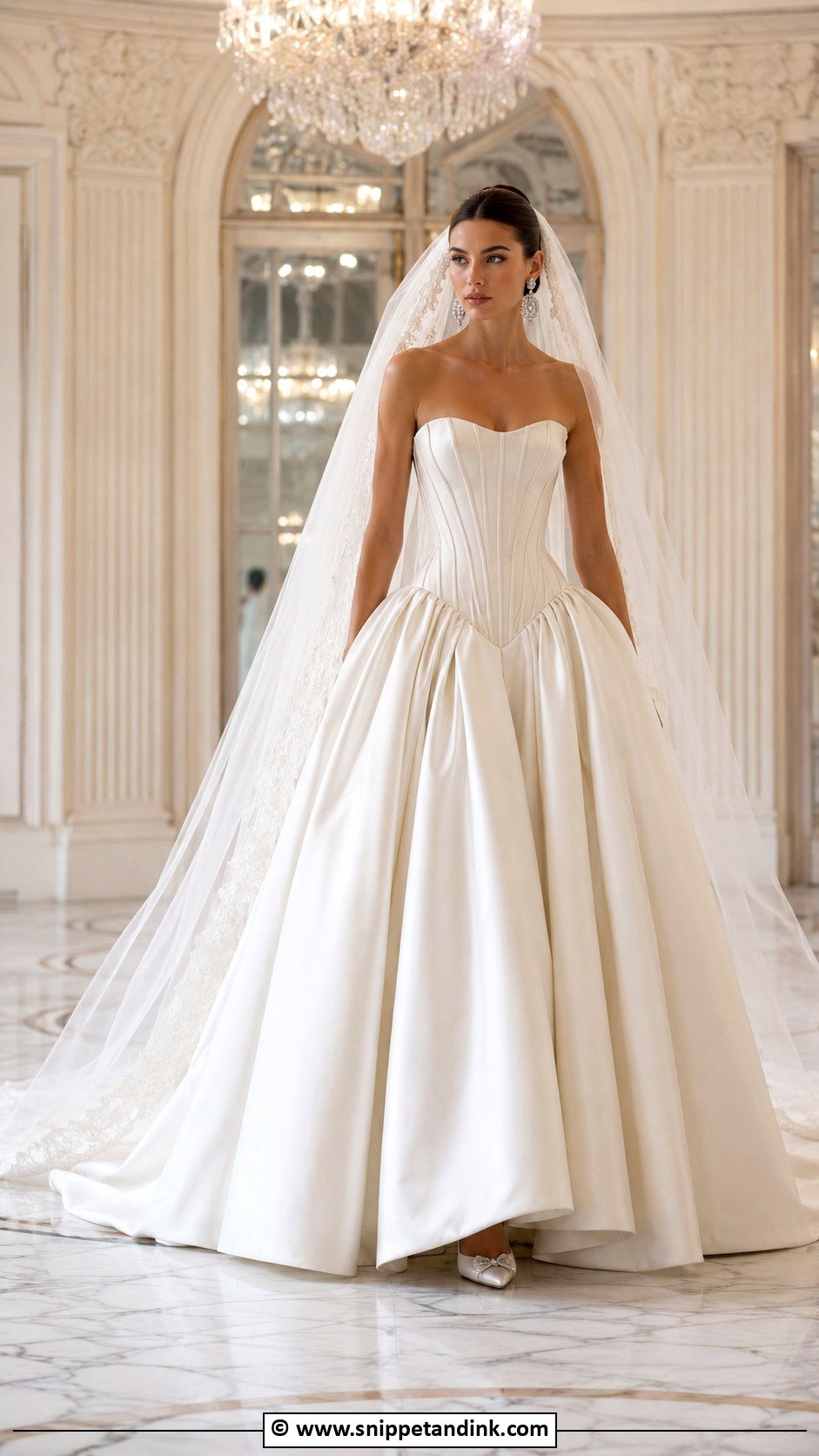 Drop Waist Corset Ball Gown Wedding Dress - Snippet and Ink - 30 Drop Waist Corset Wedding Dress Ideas