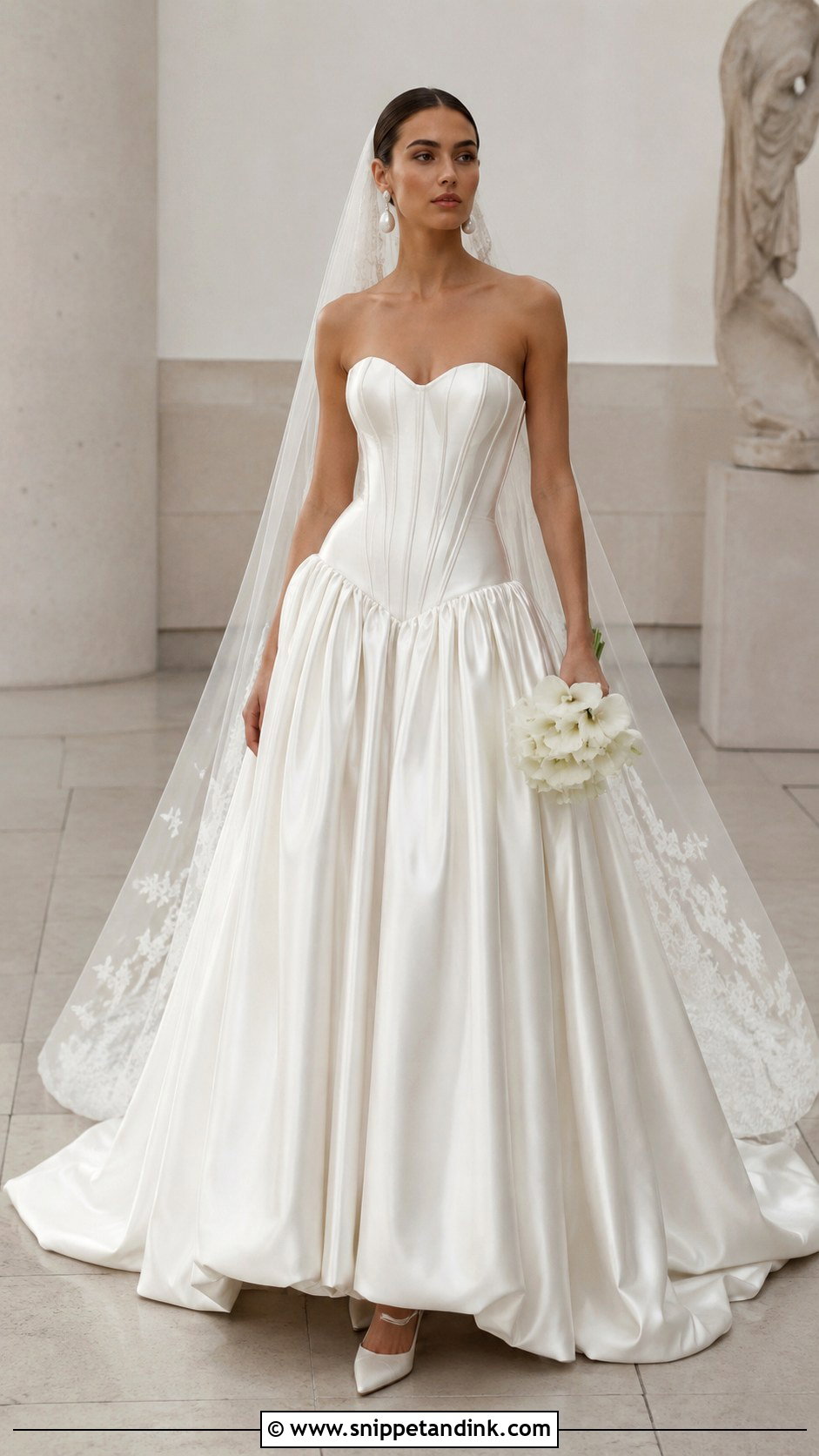 Drop Waist Corset Couture Wedding Dress - Snippet and Ink - 20 Couture Wedding Dresses