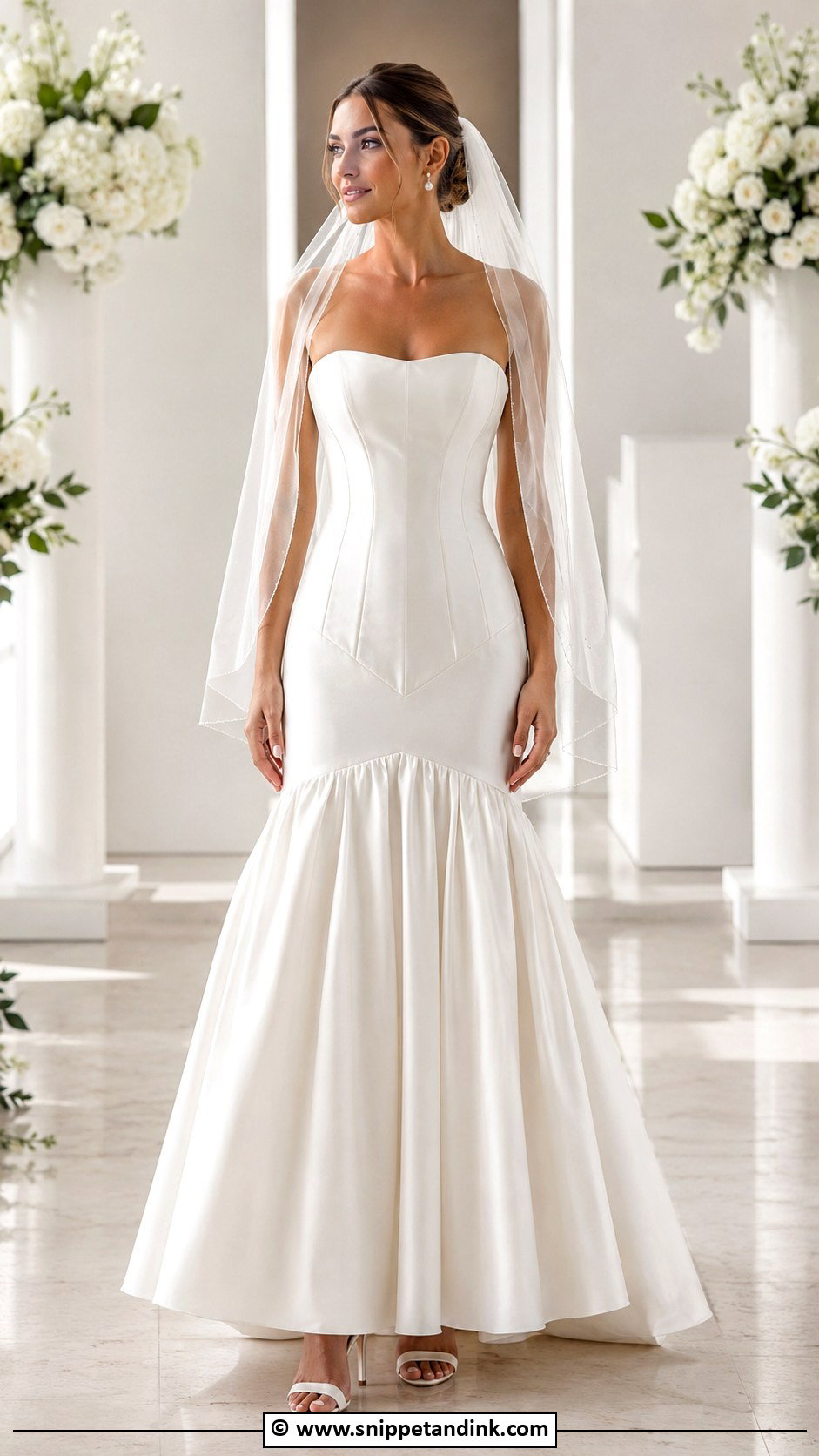 Drop Waist Corset Fit And Flare Wedding Dress - Snippet and Ink - 30 Drop Waist Corset Wedding Dress Ideas