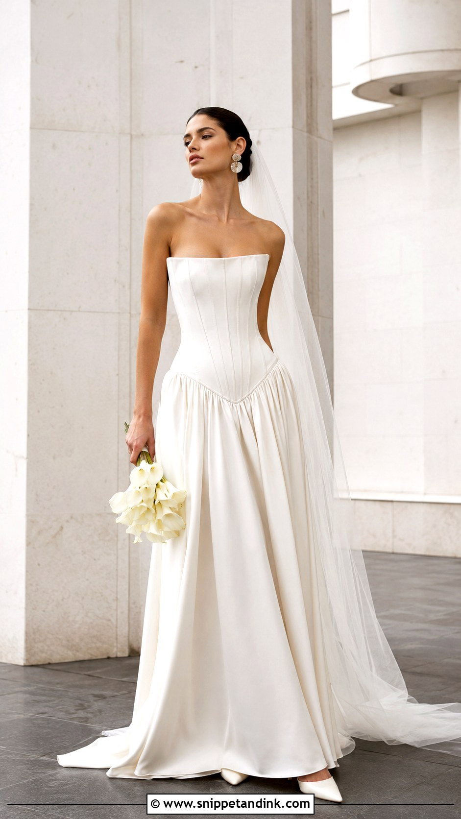 Drop Waist Corset Wedding Dress - Snippet and Ink - 20 Corset Style Wedding Dress Ideas