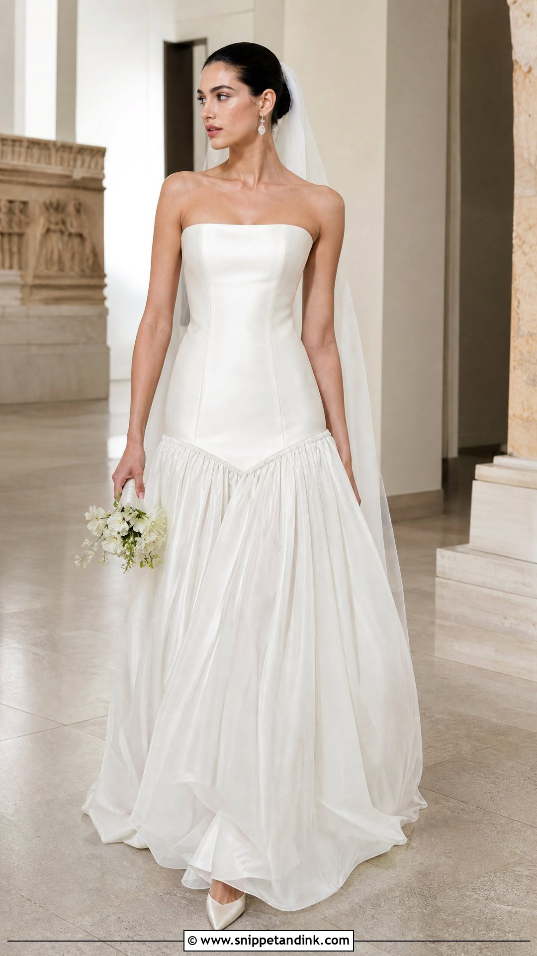 Drop Waist Corset Wedding Dress - Snippet and Ink - 20 Wedding Dresses with Corset Top
