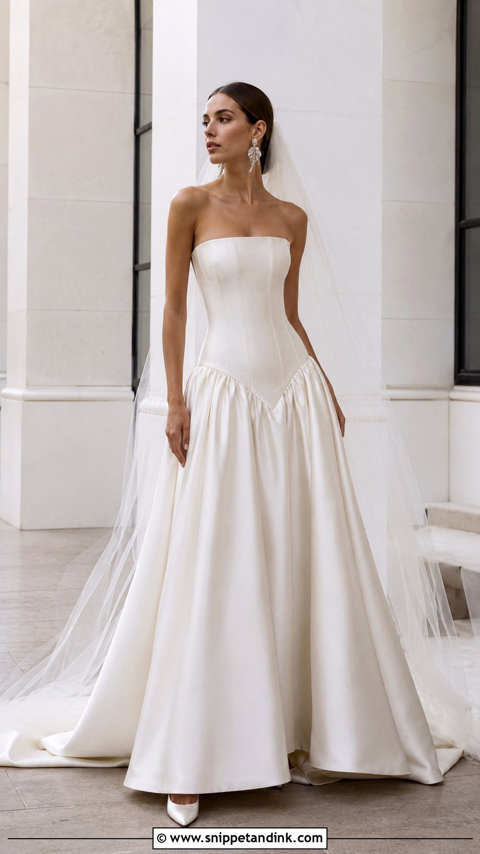 Drop Waist Corset Wedding Dress - Snippet and Ink - 20 Modern Bride Dress Ideas