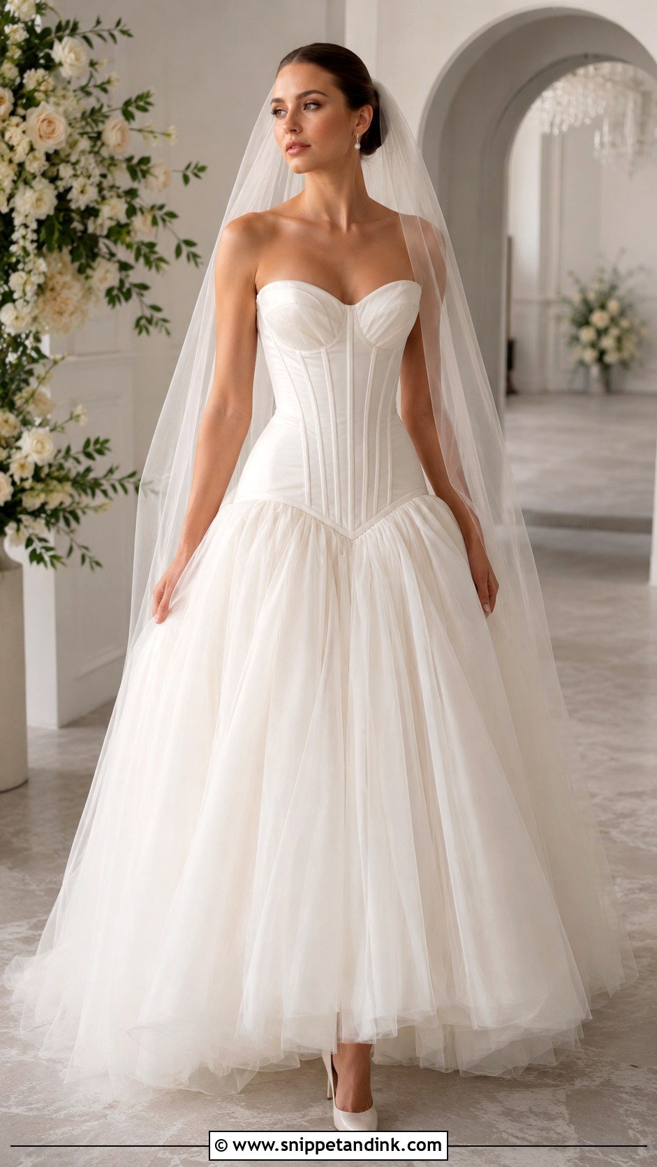 Drop Waist Corset Wedding Dress - Snippet and Ink - 25 Drop Waist Wedding Dresses