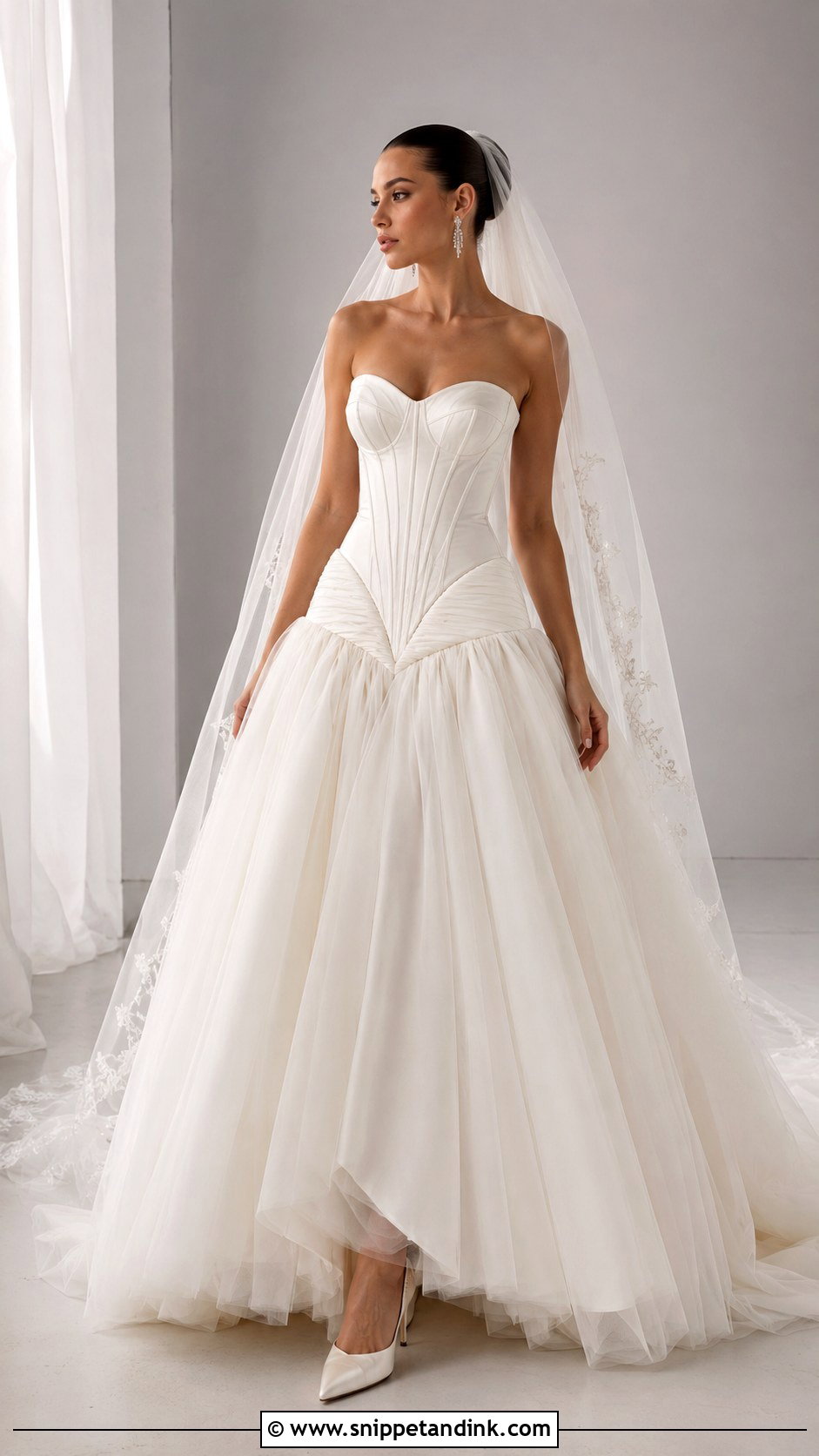 Drop Waist Corset Wedding Dress - Snippet and Ink - 25 Dropped Waist Wedding Dress Ideas