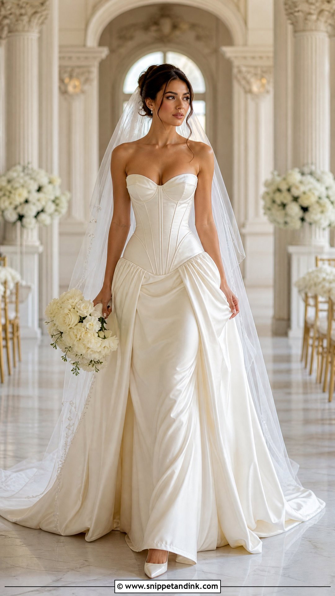 Drop Waist Corset Wedding Dress - Snippet and Ink - 20 Wedding Dresses for Hourglass Shape