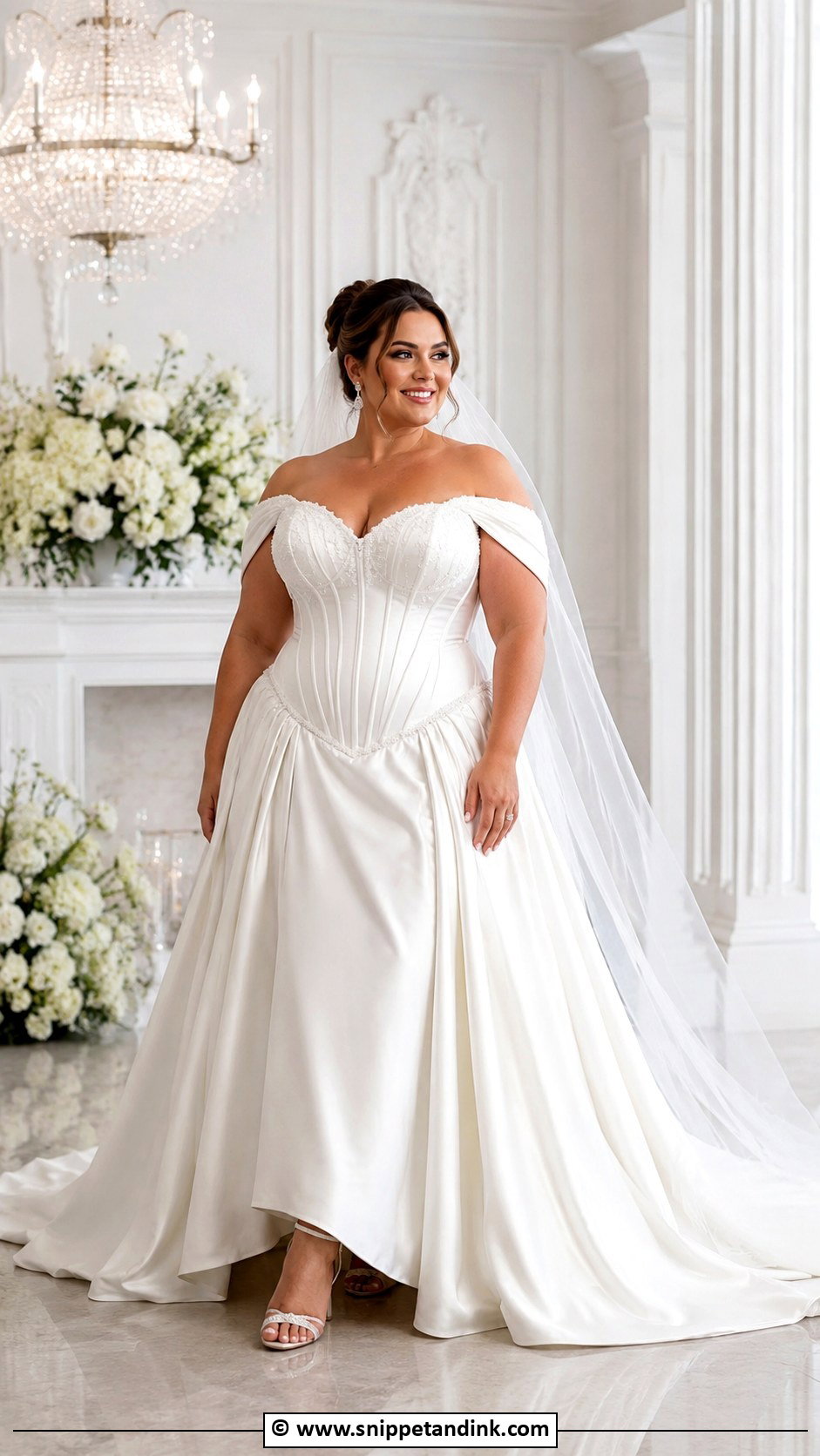 Drop Waist Corset Wedding Dress For Curvy Brides - Snippet and Ink - 30 Drop Waist Corset Wedding Dress Ideas