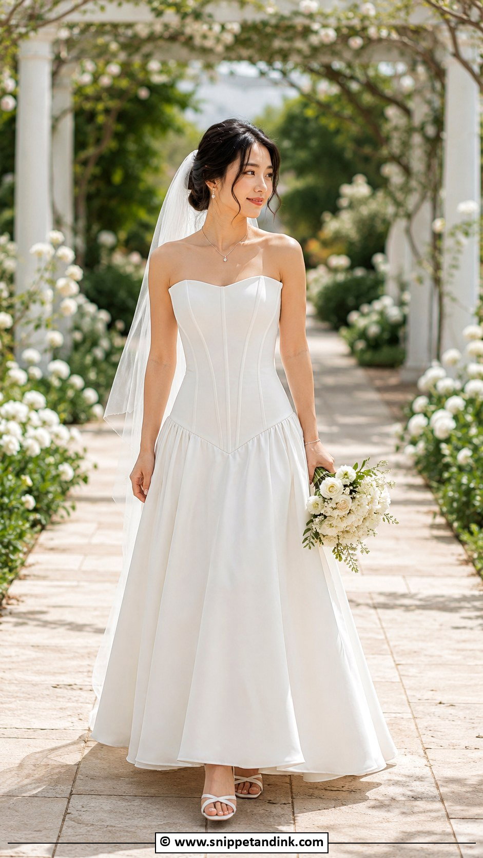 Drop Waist Corset Wedding Dress For Petite Brides - Snippet and Ink - 30 Drop Waist Corset Wedding Dress Ideas