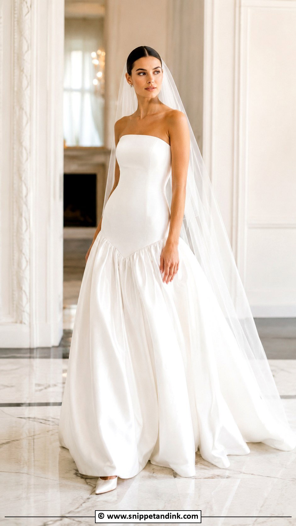 Drop Waist Designer Wedding Dress - Snippet and Ink - 30 Designer Wedding Dresses