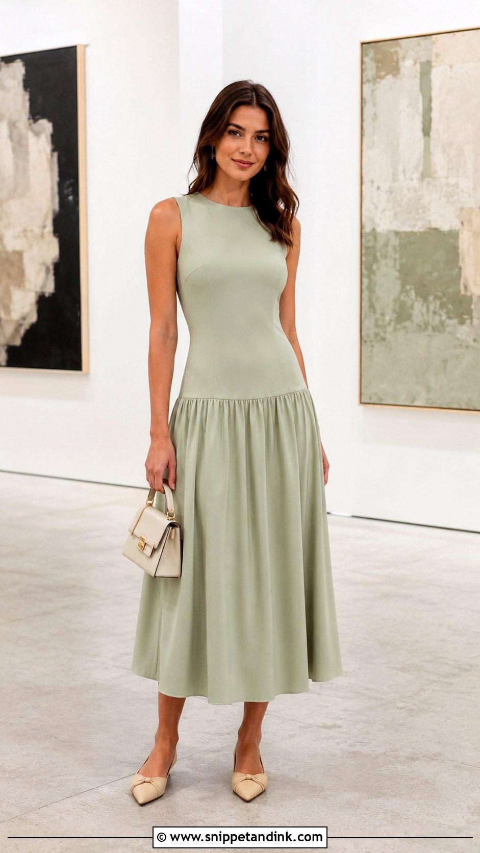 Drop Waist Dress Wedding Outfit - Snippet and Ink - 30 Trendy Wedding Outfits