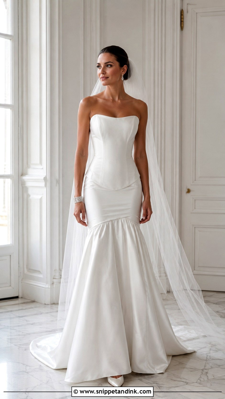 Drop Waist Fitted Wedding Gown - Snippet and Ink - 20 Fitted Wedding Gown Ideas