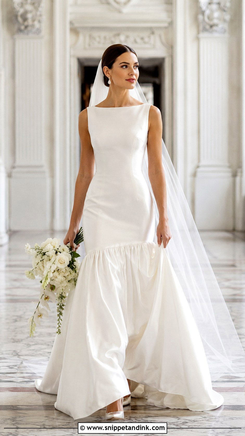 Drop Waist Floor Length Wedding Dress - Snippet and Ink - 20 Floor Length Wedding Dress Ideas
