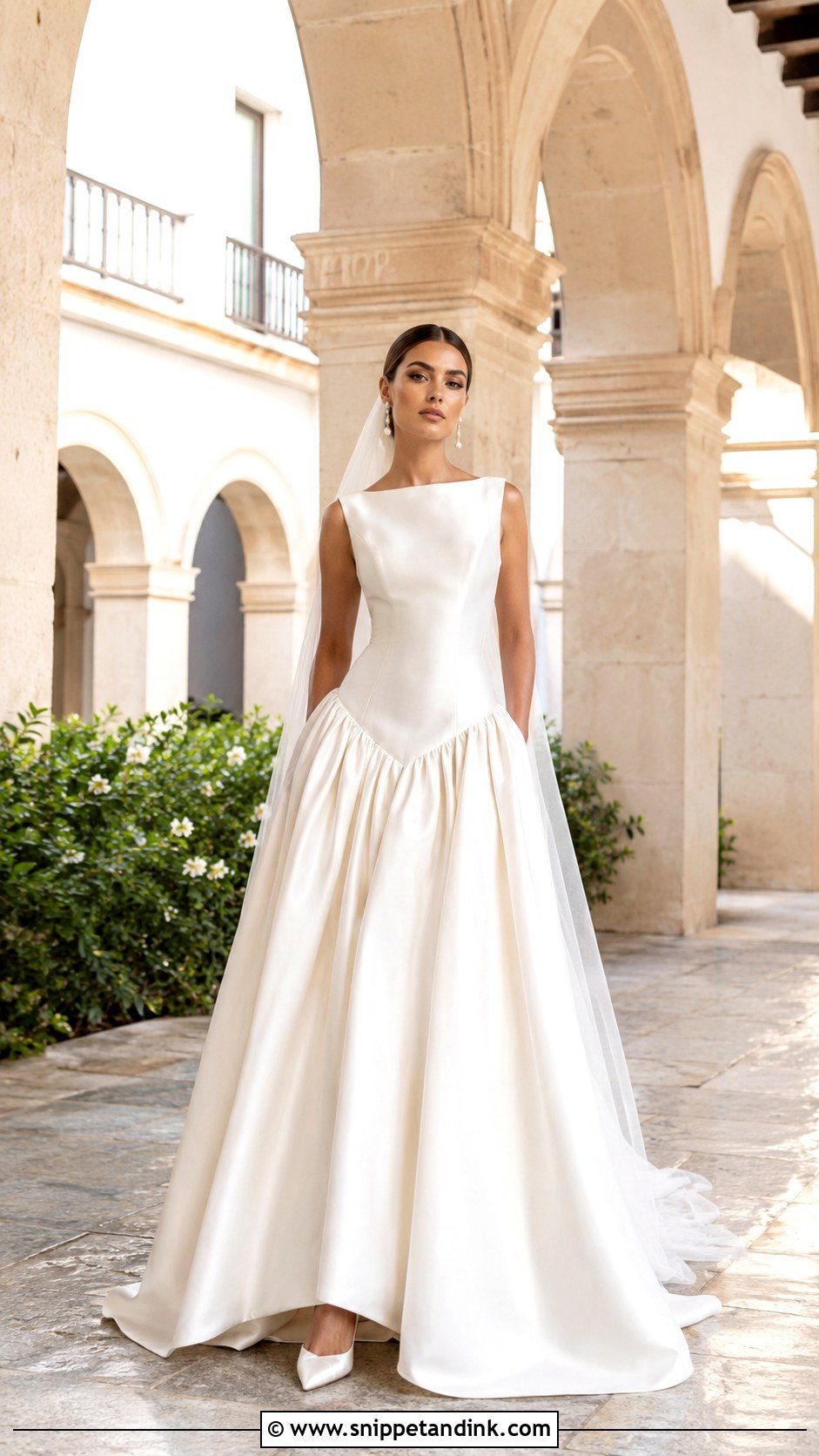 Drop Waist Hacienda Wedding Dress - Snippet and Ink - 20 Hacienda Wedding Dress Ideas