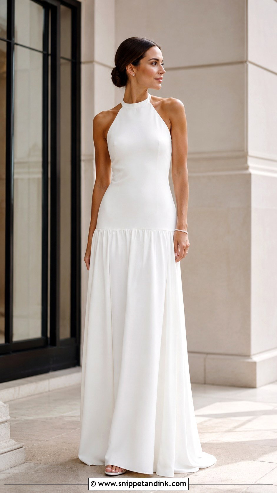 Drop Waist Halter Wedding Dress - Snippet and Ink - 25 Drop Waist Wedding Dresses