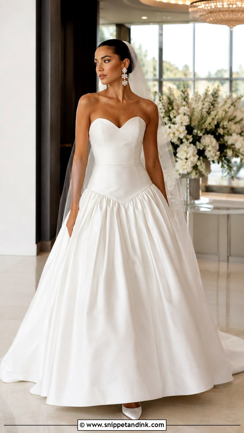 Drop Waist Heart Shaped Wedding Dress - Snippet and Ink - 20 Heart Shaped Wedding Dress Ideas