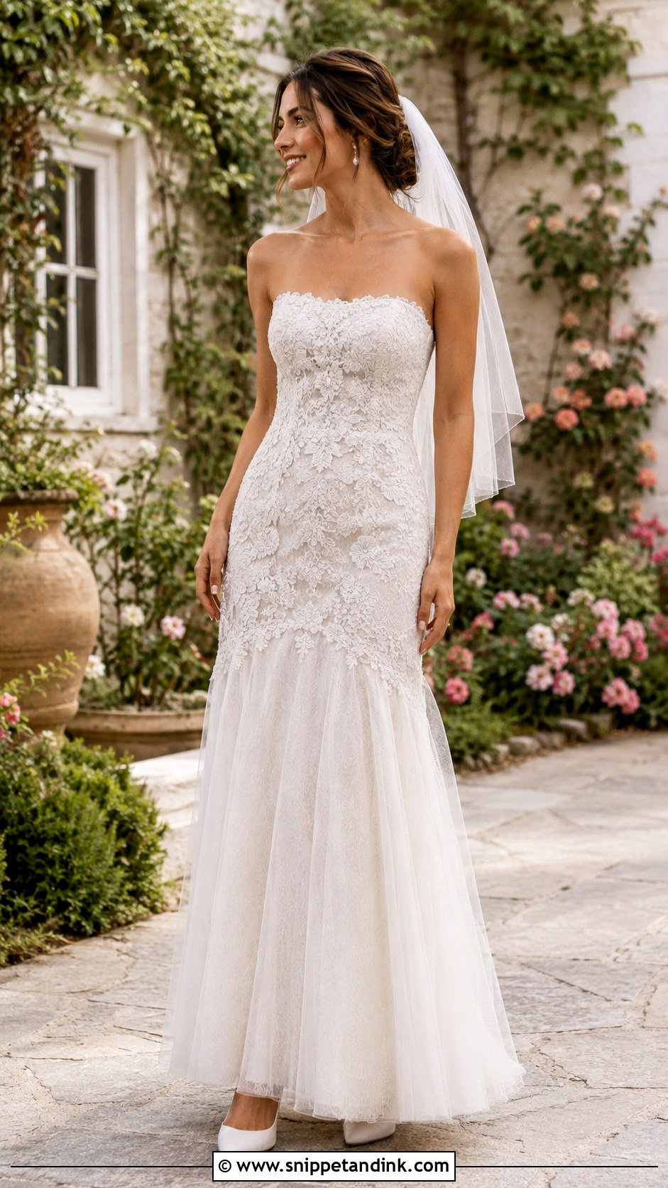 Drop Waist Lace Wedding Dress - Snippet and Ink - 25 Drop Waist Wedding Dresses