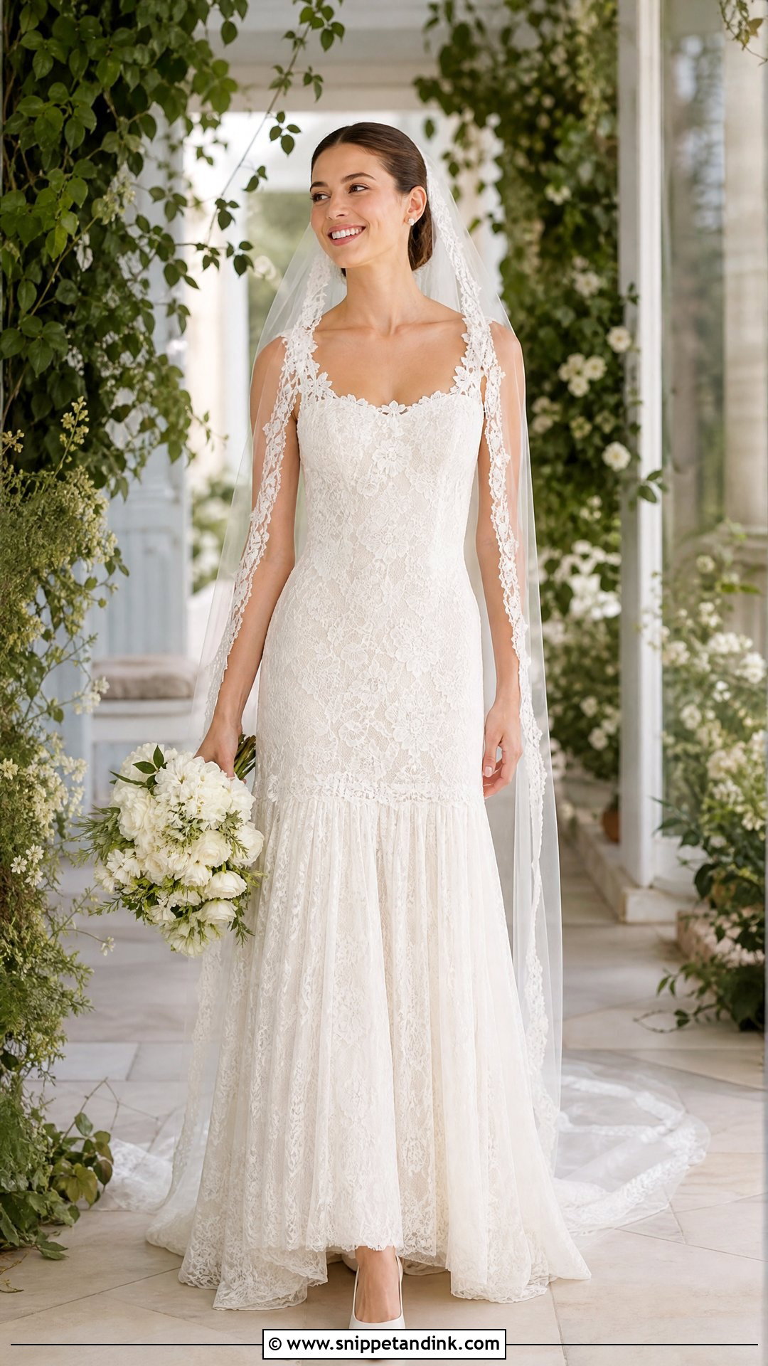 Drop Waist Lace Wedding Gown - Snippet and Ink - 25 Dropwaist Wedding Gown Ideas