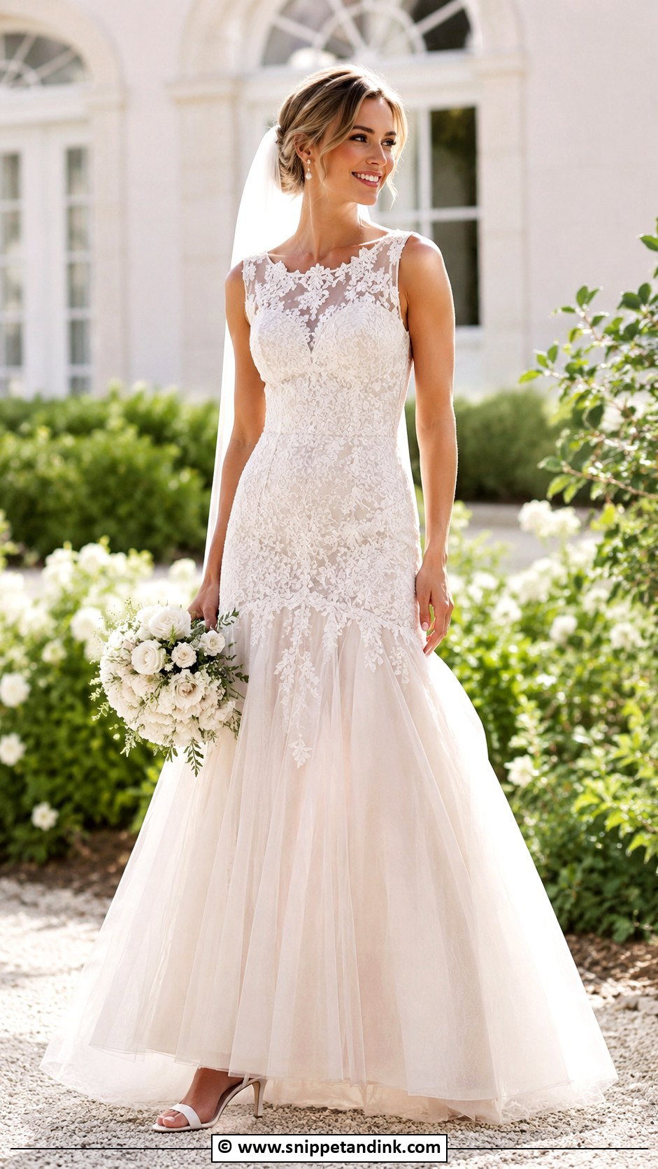 Drop Waist Lace Wedding Gown - Snippet and Ink - 25 Drop Waist Gown Ideas