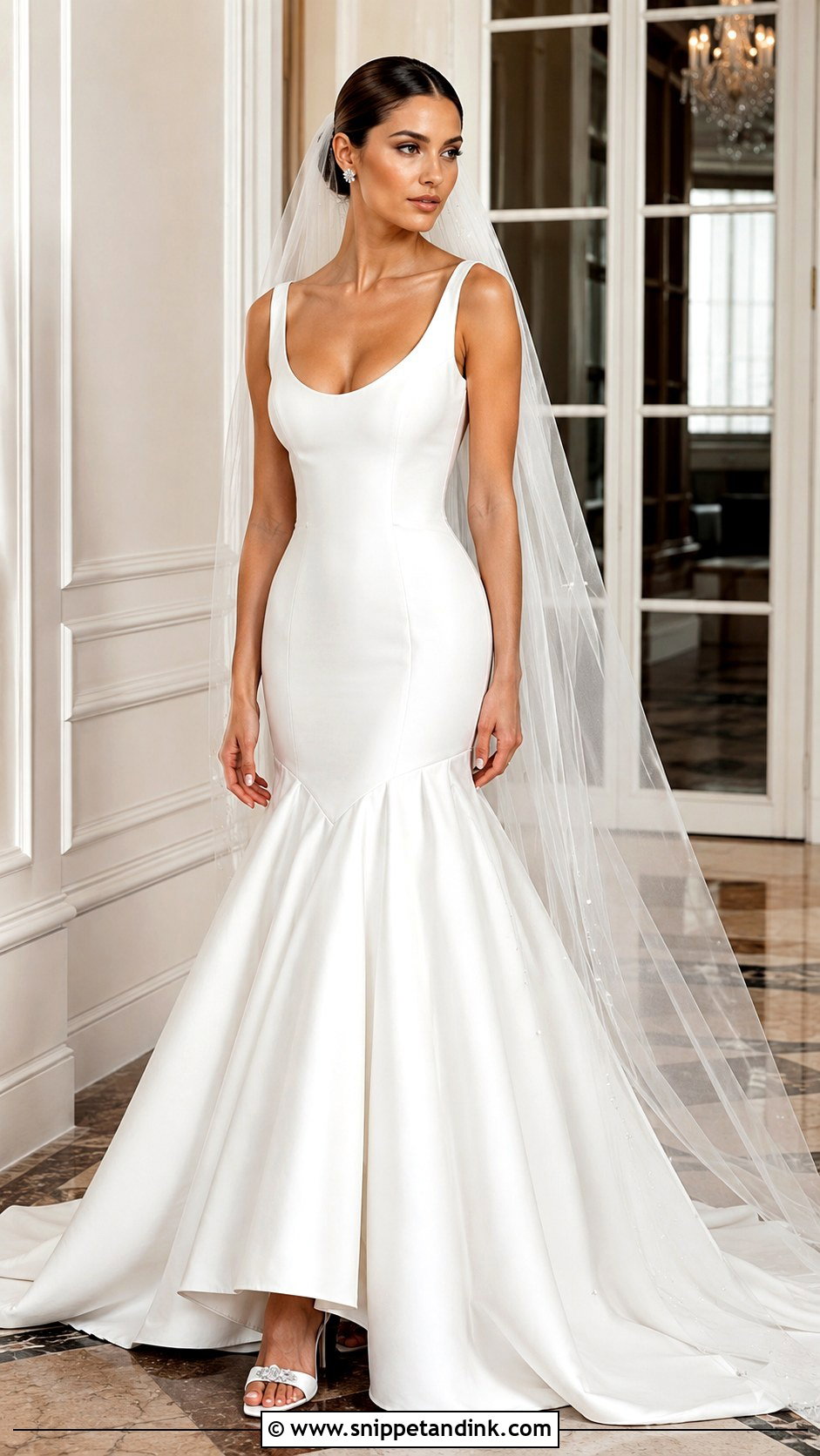 Drop Waist Mermaid Wedding Dress - Snippet and Ink - 25 Dropped Waist Wedding Dress Ideas